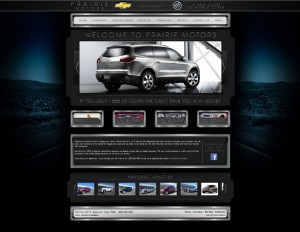 Website design and front-end coding (HTML & CSS) for car dealership website.