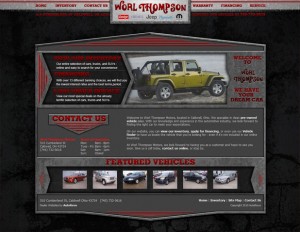 Website design and front-end coding (HTML & CSS) for car dealership.