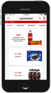 Supporting art for Hershey's/Coke through the Target Cartwheel app.