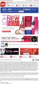 Email blast ad to support brand shop page on CVS.com