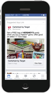 Target Cartwheel Facebook ad option.